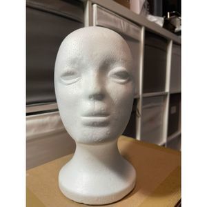 Styrofoam mannequin head for display